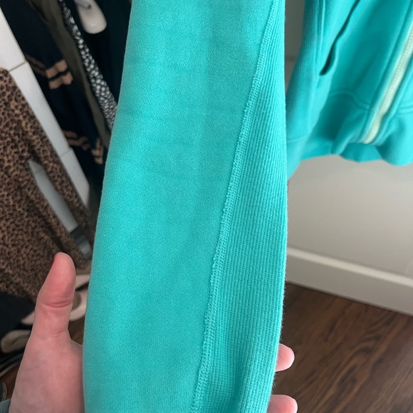 Lululemon turquoise fleece scuba full zip hoodie - Picture 10 of 10